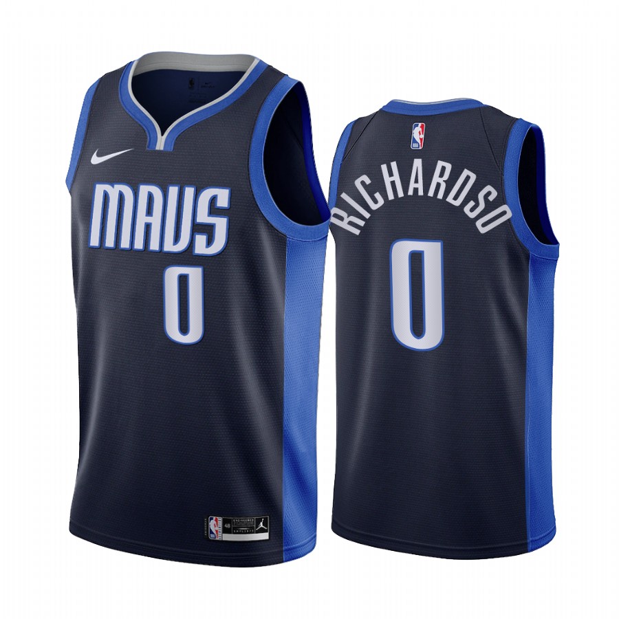 2020-21 Dallas Mavericks Josh Richardson Earned Edition Navy #0 Jersey