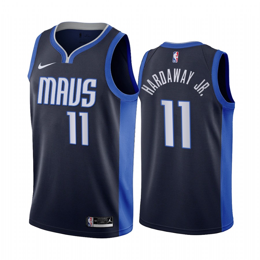 2020-21 Dallas Mavericks Tim Hardaway Jr. Earned Edition Navy #11 Basketball Jersey