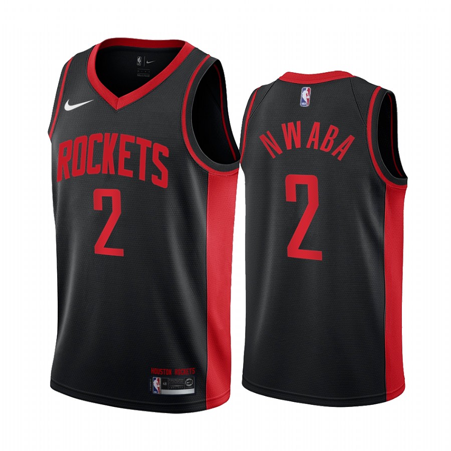 2020-21 Houston Rockets David Nwaba Earned Edition Black #2 Basketball Jersey