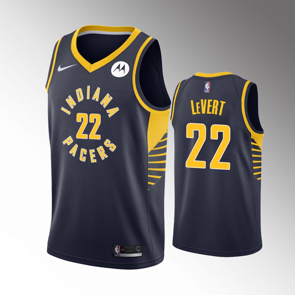 2020-21 Pacers Caris Levert Icon Edition Navy Levert Indiana Pacers Basketball Jersey