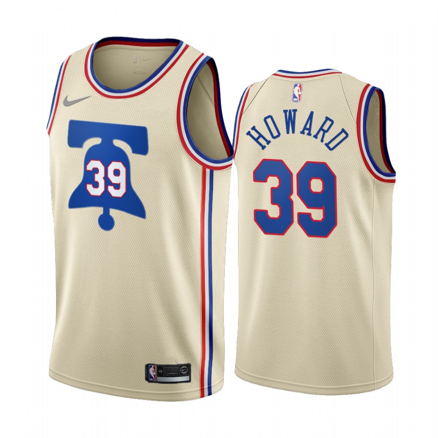 2020-21 Philadelphia 76ers Dwight Howard Earned Edition Cream #39 Basketball Jersey