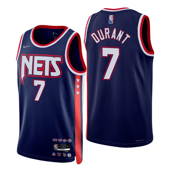 2021-22 Brooklyn Nets Kevin Durant City 75th Anniversary Basketball Jersey