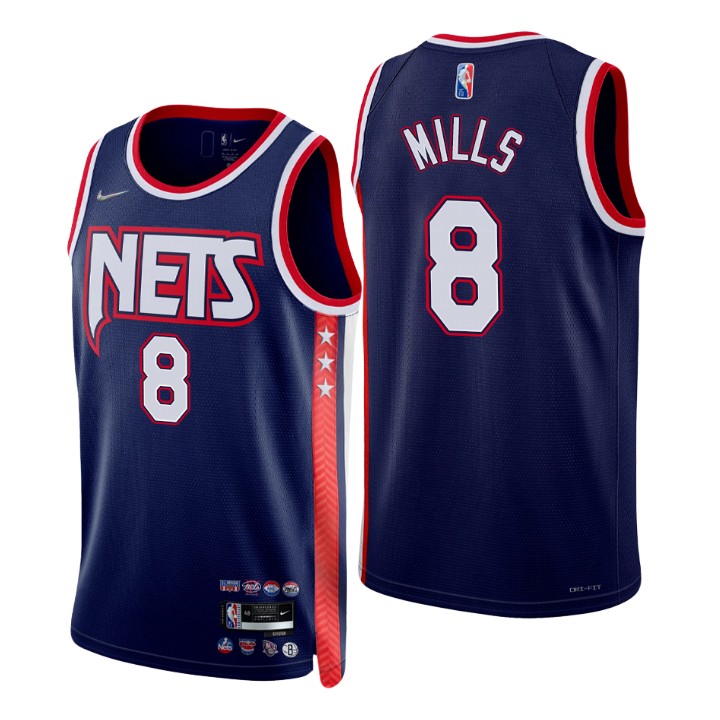 2021-22 Brooklyn Nets Patty Mills City 75th Anniversary Basketball Jersey