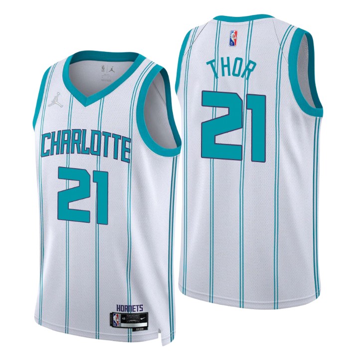2021-22 Charlotte Hornets Jt Thor Association 75th Anniversary Basketball Jersey