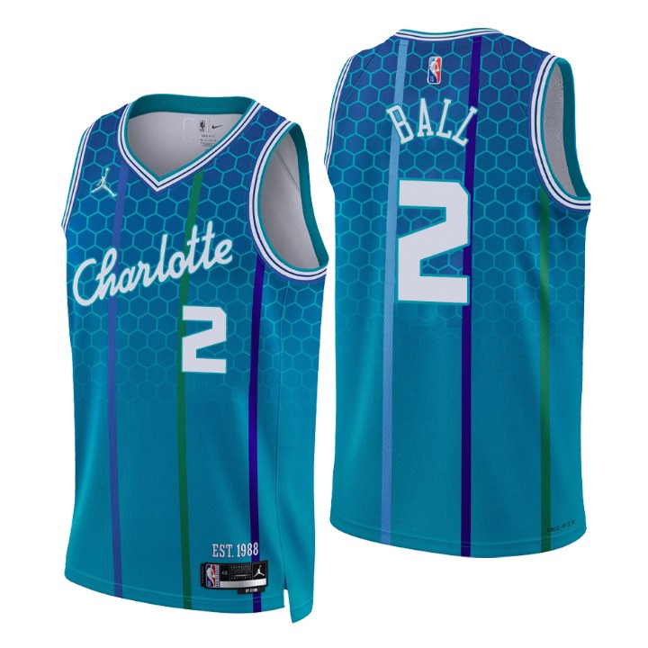 2021-22 Charlotte Hornets Lamelo Ball City 75th Anniversary Basketball Jersey