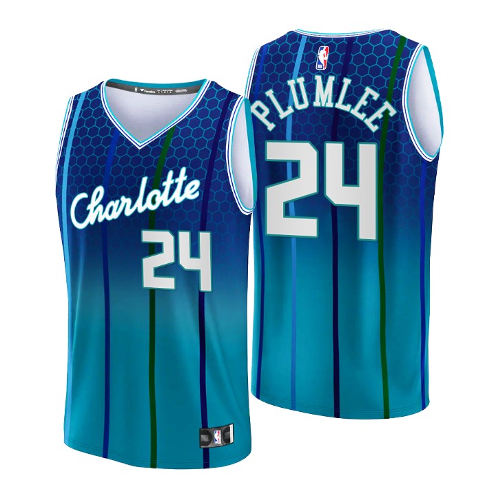 2021-22 Charlotte Hornets Mason Plumlee Replica Basketball Jersey City