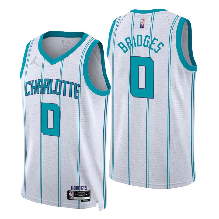 2021-22 Charlotte Hornets Miles Bridges Association 75th Anniversary Basketball Jersey