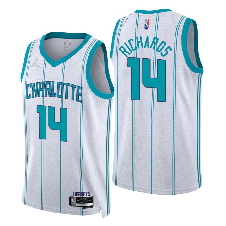 2021-22 Charlotte Hornets Nick Richards Association 75th Anniversary Basketball Jersey