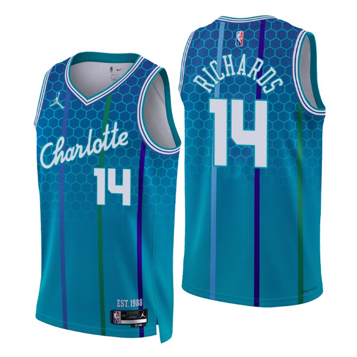 2021-22 Charlotte Hornets Nick Richards City 75th Anniversary Basketball Jersey