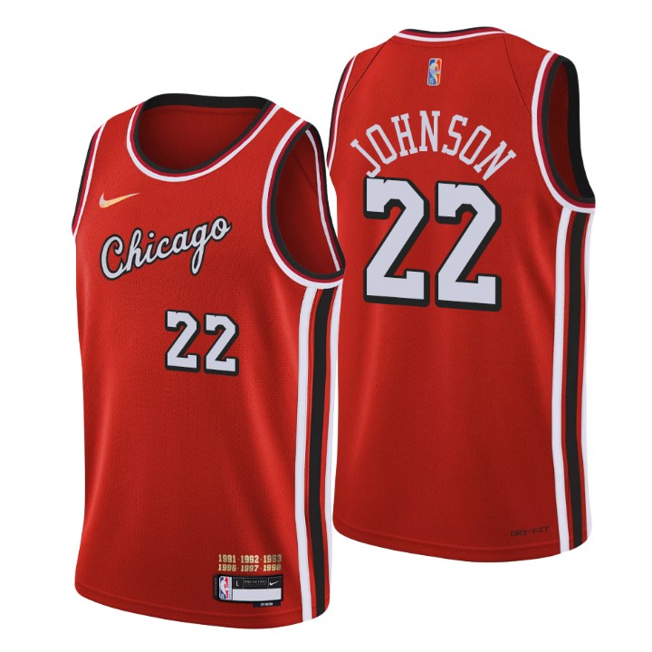 2021-22 Chicago Bulls Alize Johnson City 75th Anniversary Basketball Jersey