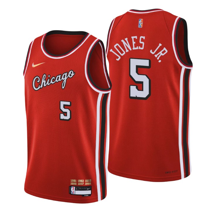 2021-22 Chicago Bulls Derrick Jones Jr. City 75th Anniversary Basketball Jersey
