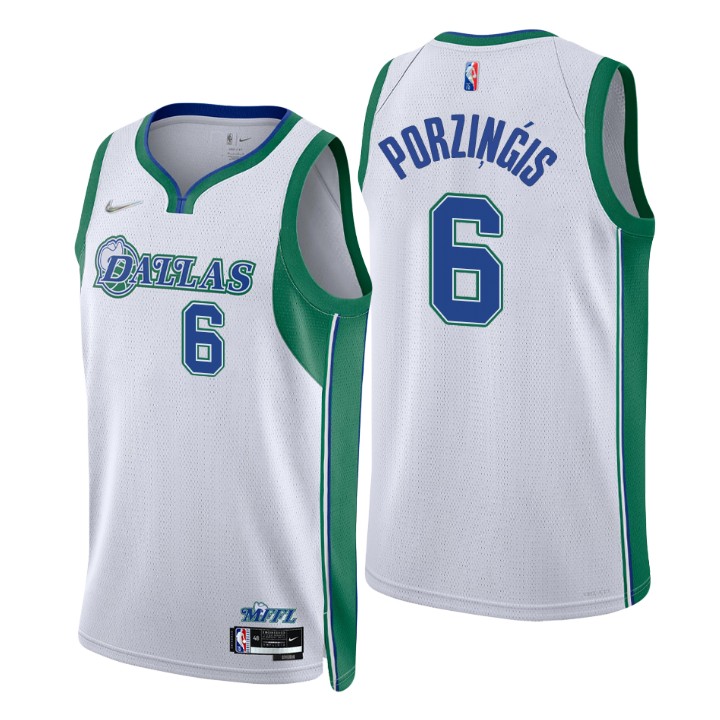 2021-22 Dallas Mavericks Kristaps Porzingis City 75th Anniversary Basketball Jersey
