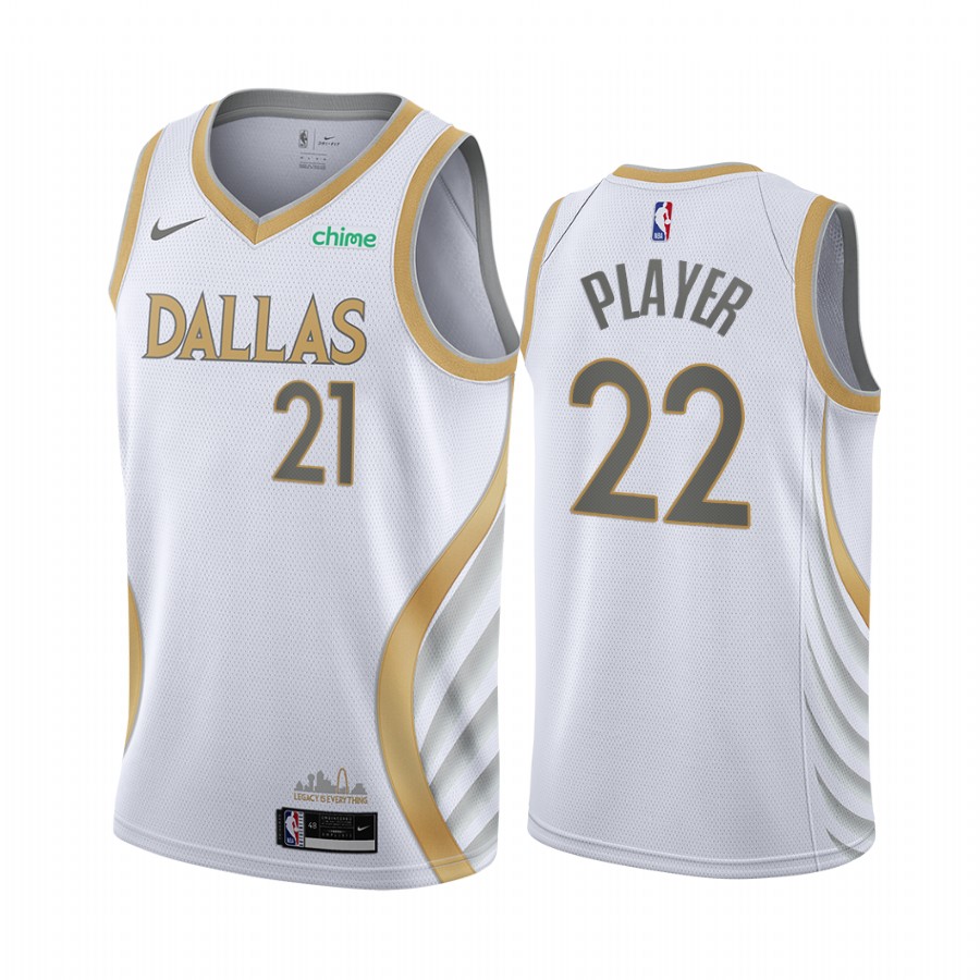 2021-22 Dallas Mavericks Nba 75th Anniversary White Jersey Limited Edition