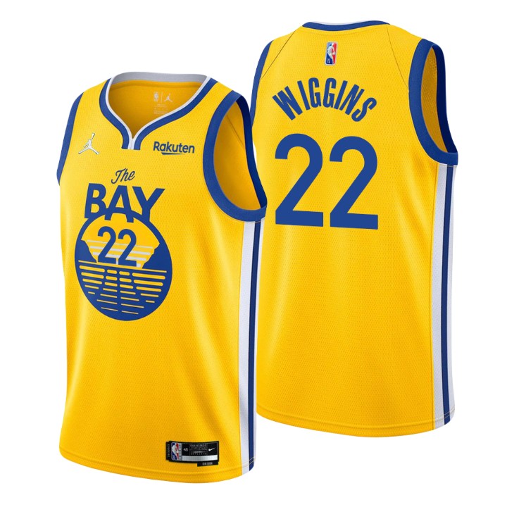 2021-22 Golden State Warriors Andrew Wiggins Statement 75th Anniversary Basketball Jersey