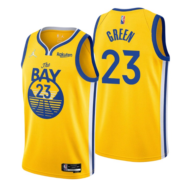 2021-22 Golden State Warriors Draymond Green Statement 75th Anniversary Basketball Jersey