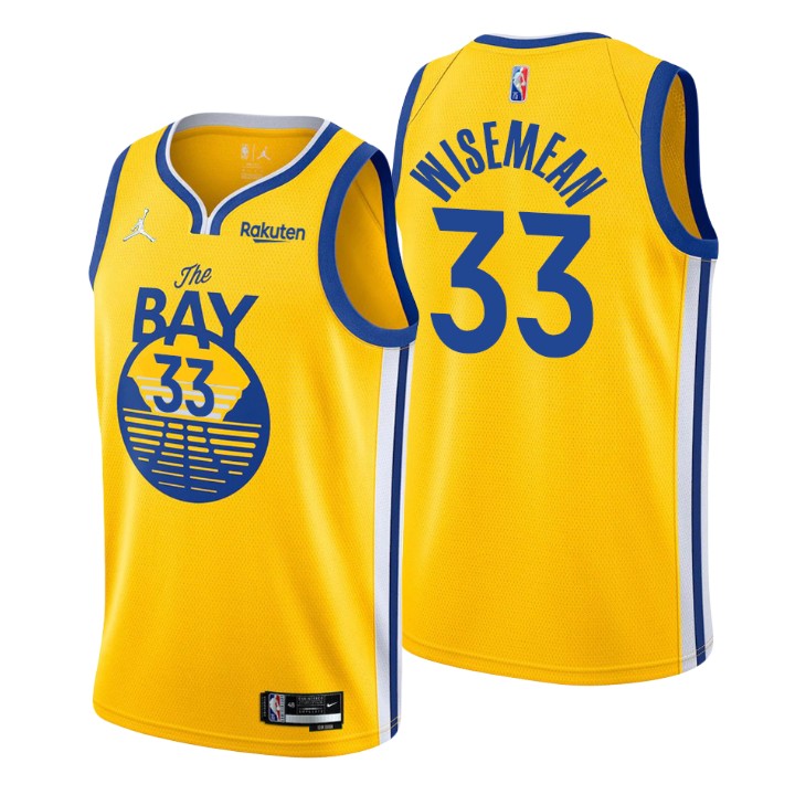2021-22 Golden State Warriors James Wiseman Statement 75th Anniversary Basketball Jersey