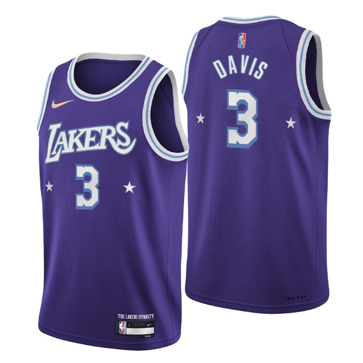 2021-22 Los Angeles Lakers Anthony Davis City 75th Anniversary Basketball Jersey