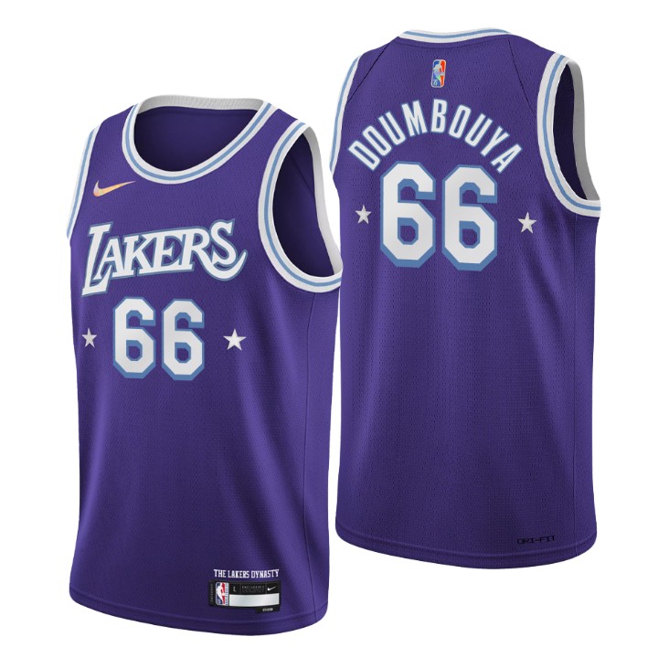 2021-22 Los Angeles Lakers Sekou Doumbouya City 75th Anniversary Basketball Jersey