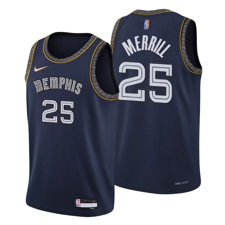 2021-22 Memphis Grizzlies Sam Merrill City 75th Anniversary Basketball Jersey
