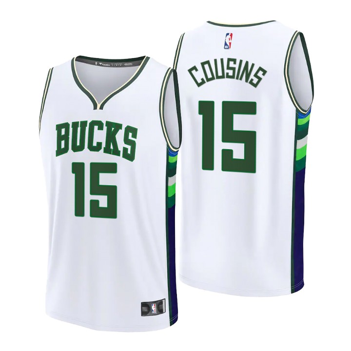 2021-22 Milwaukee Bucks Demarcus Cousins Replica Basketball Jersey City