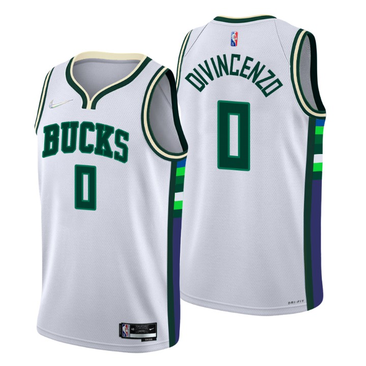 2021-22 Milwaukee Bucks Donte Divincenzo City 75th Anniversary Basketball Jersey