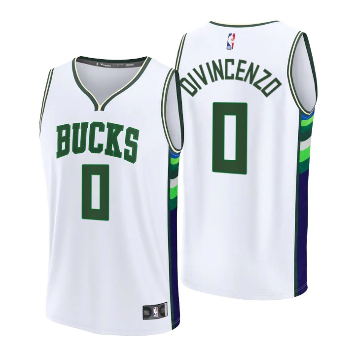 2021-22 Milwaukee Bucks Donte Divincenzo Replica Basketball Jersey City
