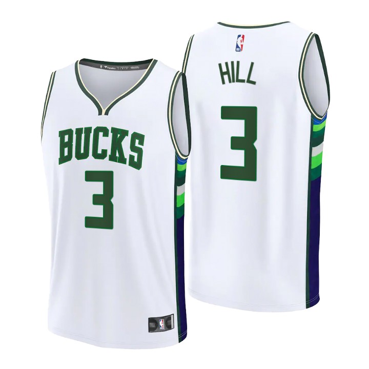 2021-22 Milwaukee Bucks George Hill Replica Basketball Jersey City