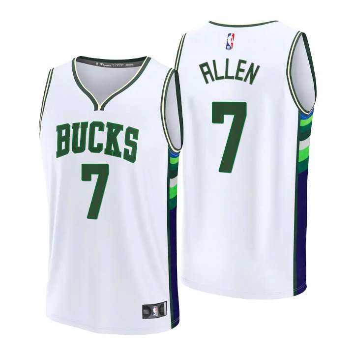 2021-22 Milwaukee Bucks Grayson Allen Replica Basketball Jersey City