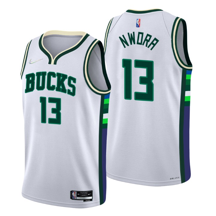 2021-22 Milwaukee Bucks Jordan Nwora City 75th Anniversary Basketball Jersey