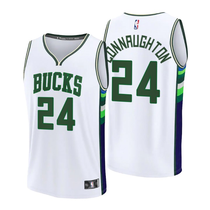 2021-22 Milwaukee Bucks Pat Connaughton Replica Basketball Jersey City