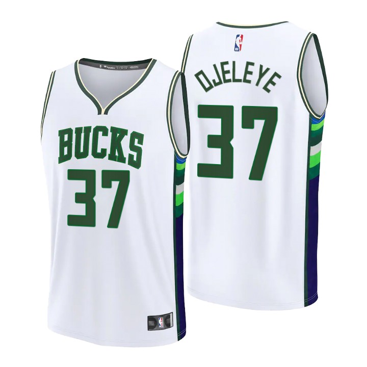 2021-22 Milwaukee Bucks Semi Ojeleye Replica Basketball Jersey City