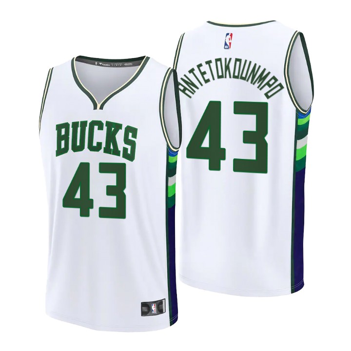2021-22 Milwaukee Bucks Thanasis Antetokounmpo Replica Basketball Jersey City