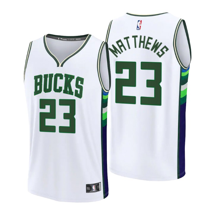 2021-22 Milwaukee Bucks Wesley Matthews Replica Basketball Jersey City