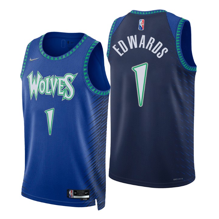 2021-22 Minnesota Timberwolves Anthony Edwards City 75th Anniversary Basketball Jersey