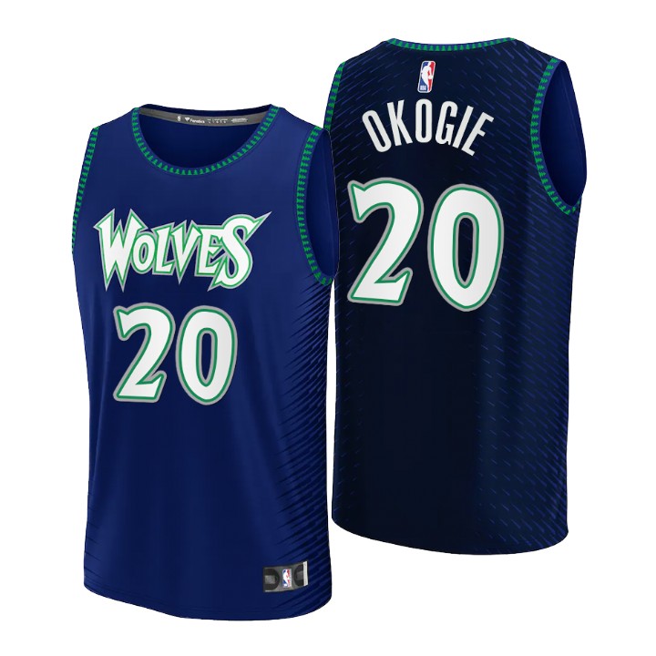 2021-22 Minnesota Timberwolves Josh Okogie Replica Basketball Jersey City