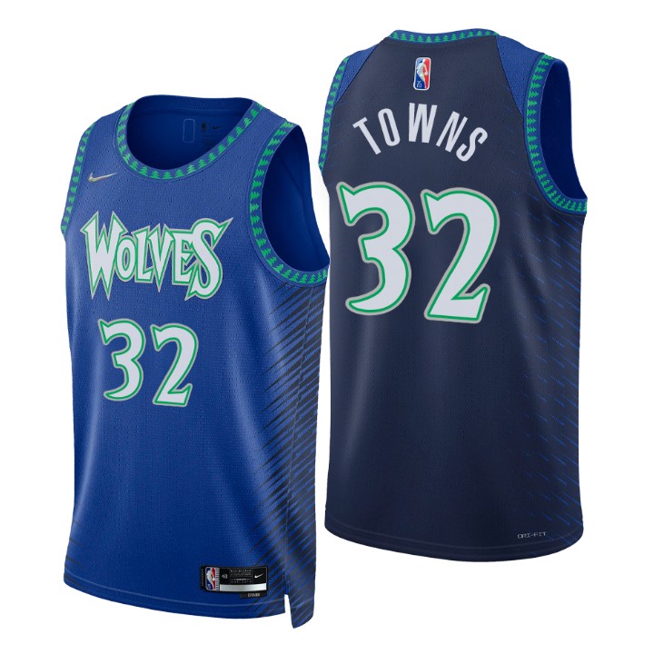 2021-22 Minnesota Timberwolves Karl-anthony Towns City 75th Anniversary Basketball Jersey