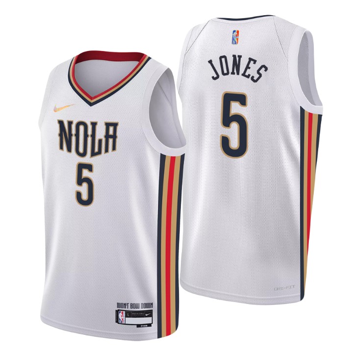 2021-22 New Orleans Pelicans Herbert Jones City 75th Anniversary Basketball Jersey