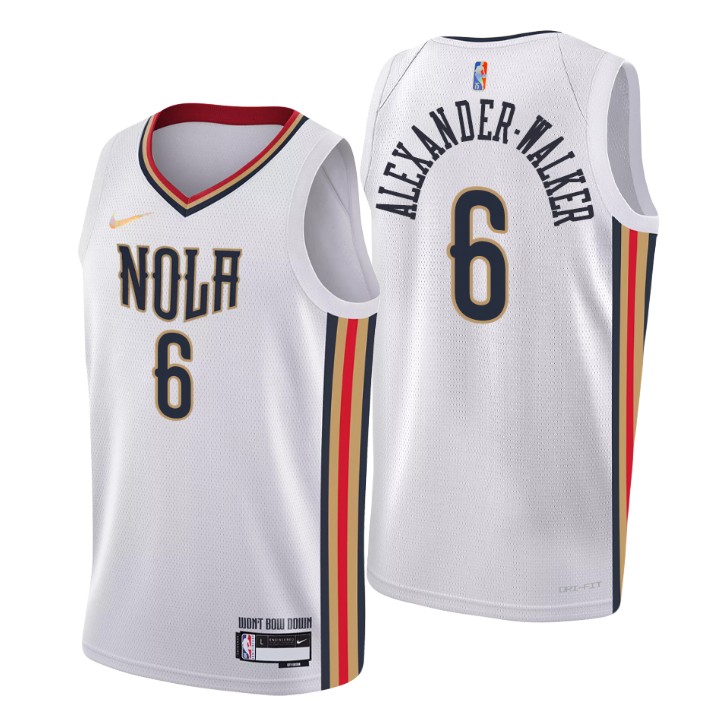 2021-22 New Orleans Pelicans Nickeil Alexander-walker City 75th Anniversary Basketball Jersey