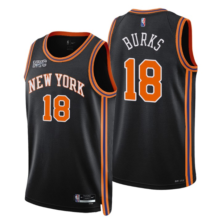 2021-22 New York Knicks Alec Burks City 75th Anniversary Basketball Jersey