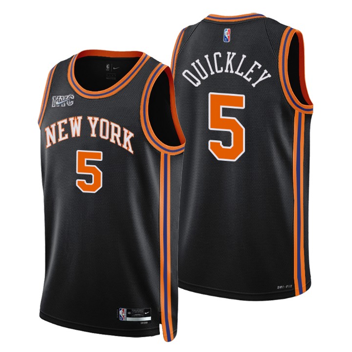 2021-22 New York Knicks Immanuel Quickley City 75th Anniversary Basketball Jersey