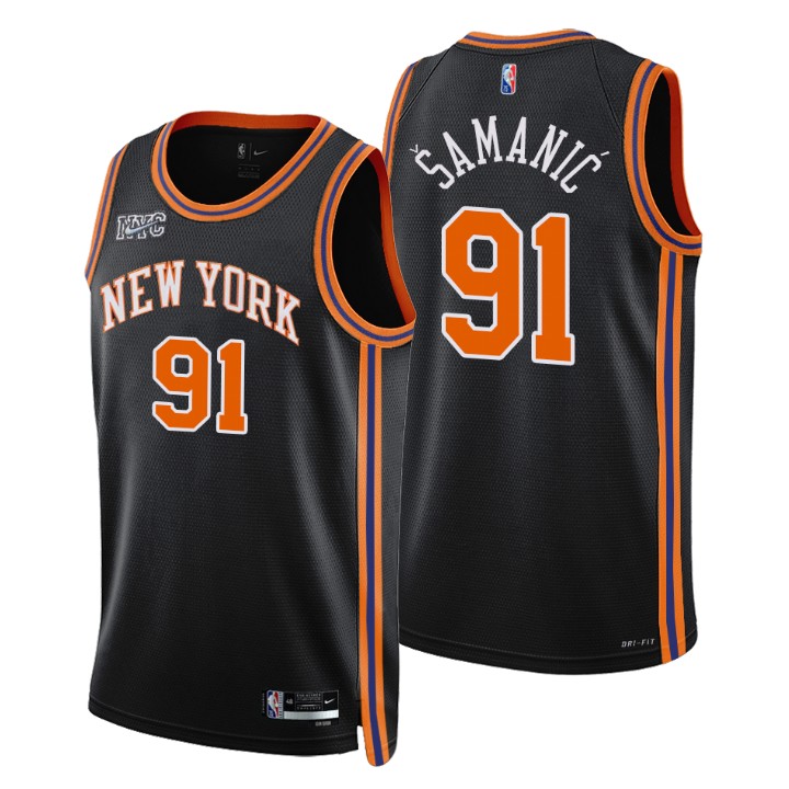 2021-22 New York Knicks Luka Samanic City 75th Anniversary Basketball Jersey