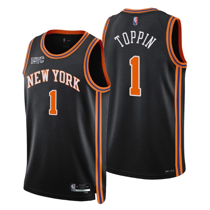 2021-22 New York Knicks Obi Toppin City 75th Anniversary Basketball Jersey