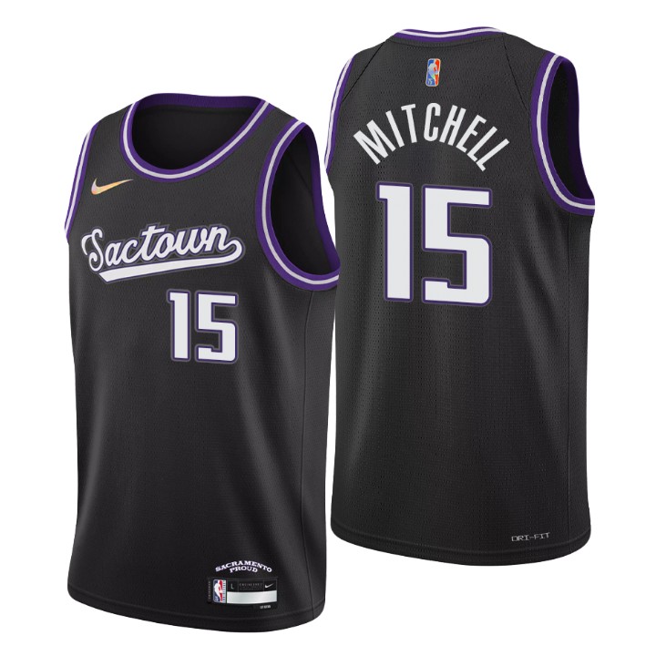 2021-22 Sacramento Kings Davion Mitchell City 75th Anniversary Basketball Jersey