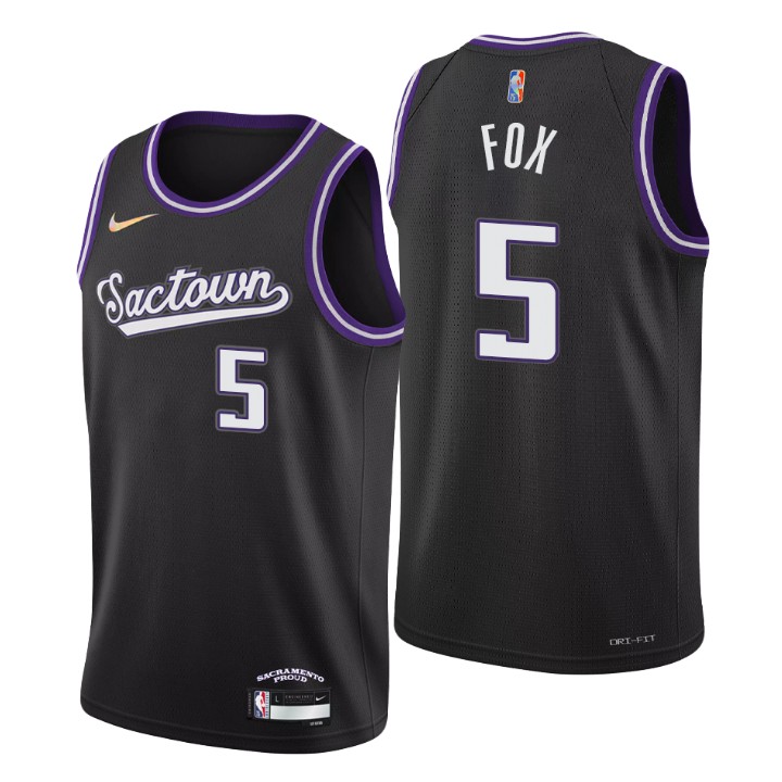 2021-22 Sacramento Kings De'aaron Fox City 75th Anniversary Basketball Jersey