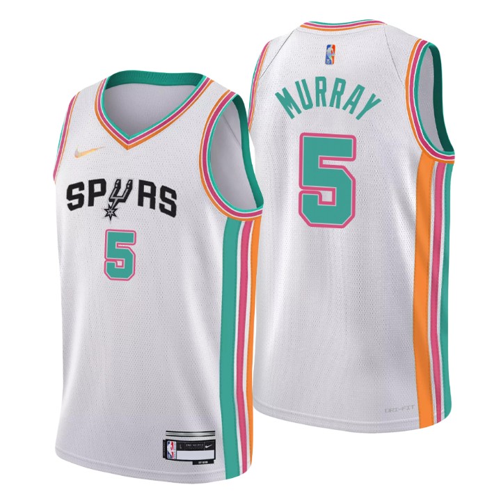 2021-22 San Antonio Spurs Dejounte Murray City 75th Anniversary Basketball Jersey