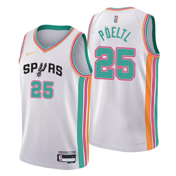 2021-22 San Antonio Spurs Jakob Poeltl City 75th Anniversary Basketball Jersey