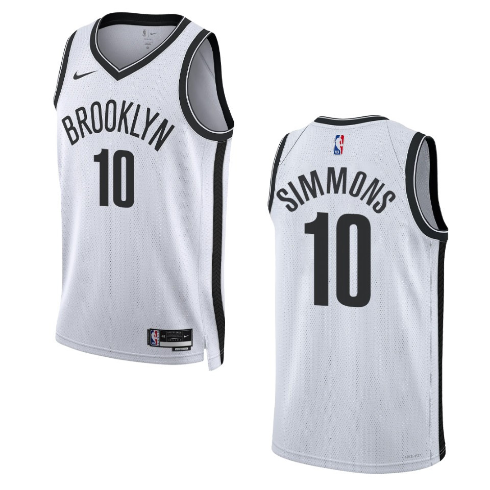 2022-23 Association Edition Brooklyn Nets Ben Simmons White Swingman Basketball Jersey