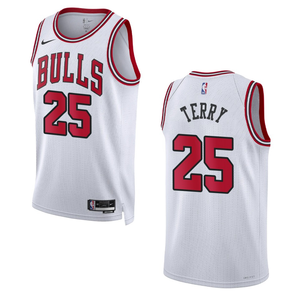 2022-23 Association Edition Chicago Bulls Dalen Terry White Swingman Basketball Jersey