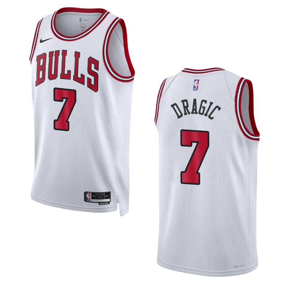 2022-23 Association Edition Chicago Bulls Goran Dragic White Swingman Basketball Jersey