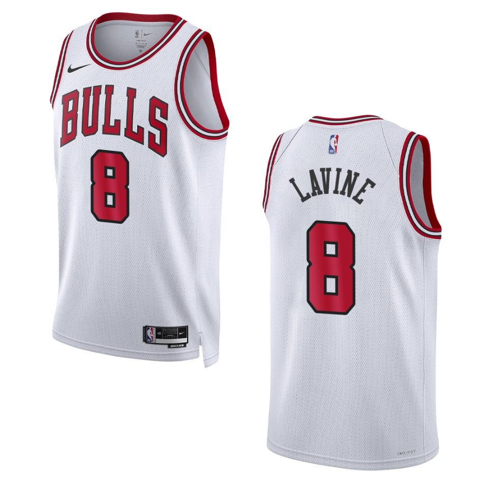 2022-23 Association Edition Chicago Bulls Zach Lavine White Swingman Basketball Jersey